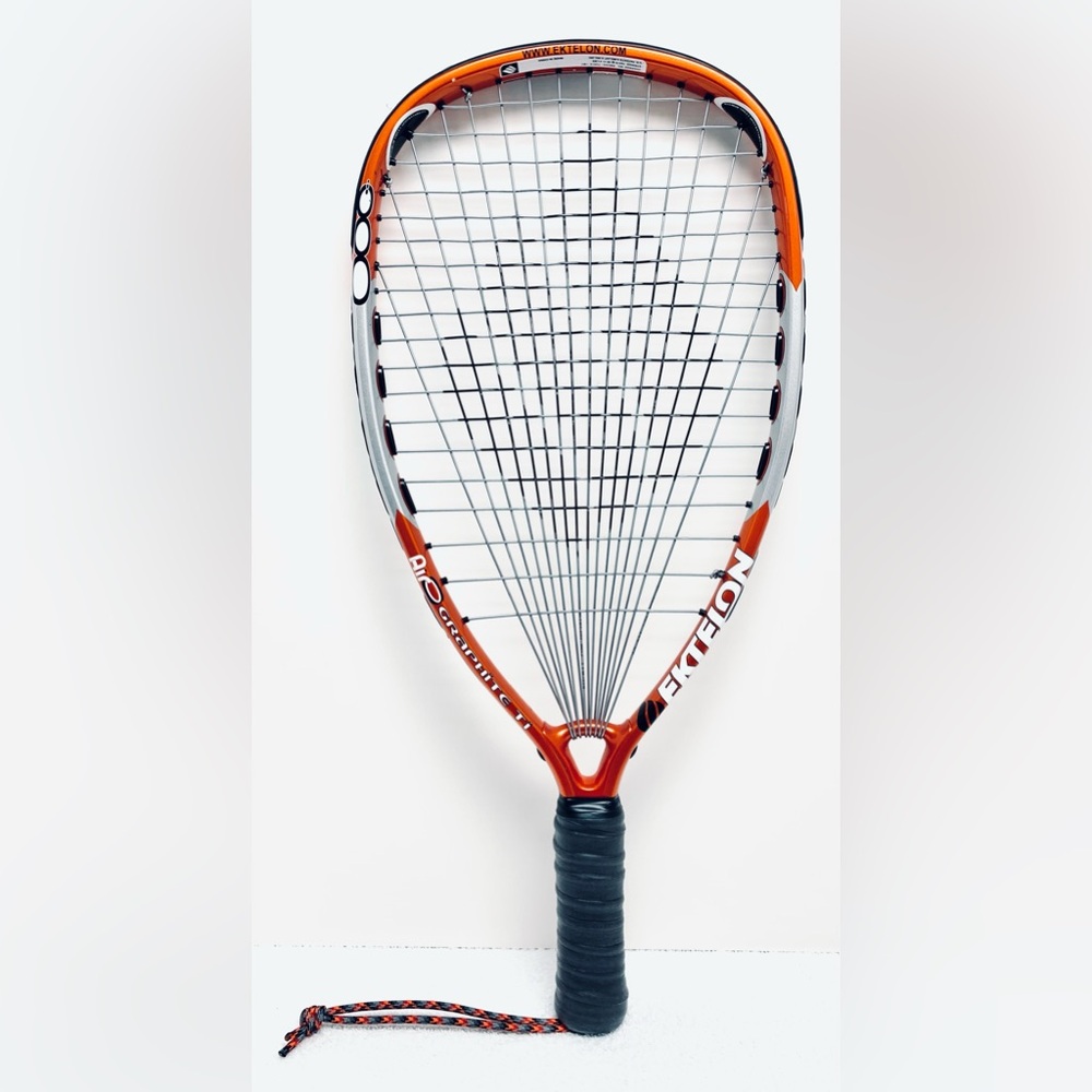 EKTELON AIR-O Graphite Ti Premium Racquetball Racket + Zip-Up Racquet Cover Case - Picture 5 of 10